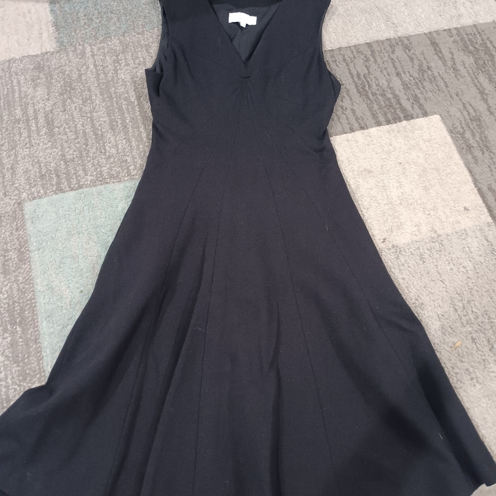 Adam Lippes Black V-Neck Dress